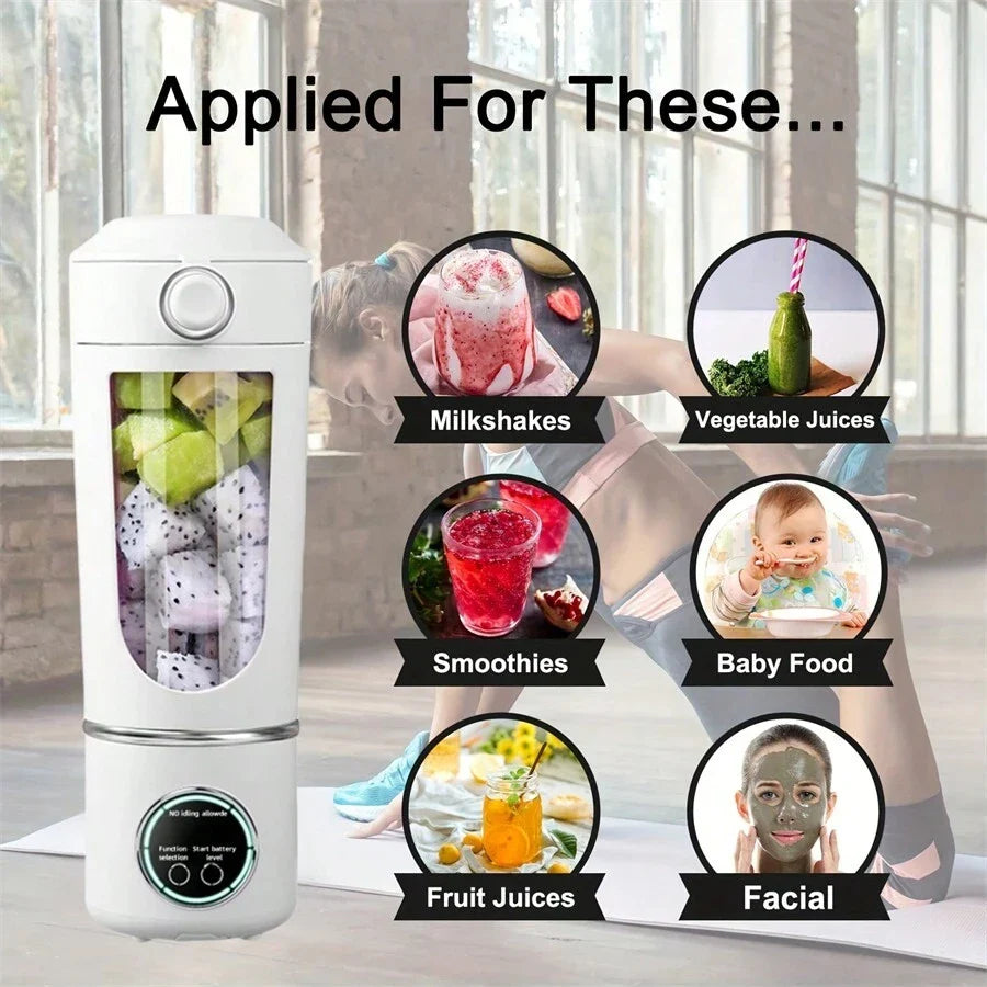 Portable Smoothie Blender Bottle