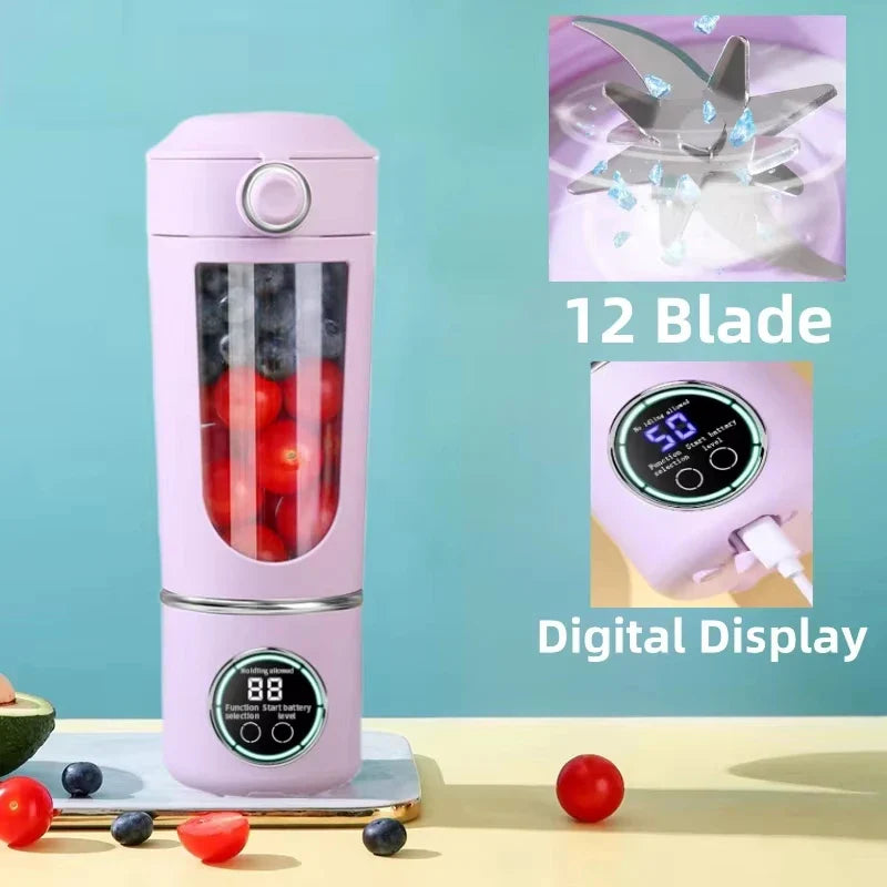Portable Smoothie Blender Bottle